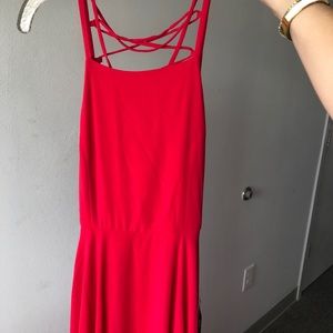 Lulu’s red maxi dress